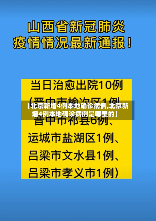 【北京新增4例本地确诊病例,北京新增4例本地确诊病例是哪里的】-第1张图片