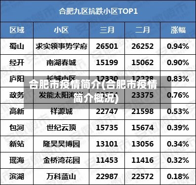 合肥市疫情简介(合肥市疫情简介概况)-第1张图片