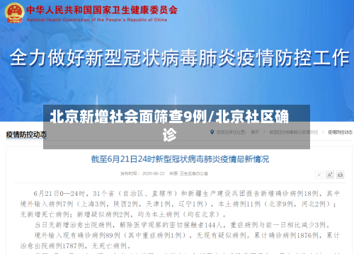 北京新增社会面筛查9例/北京社区确诊-第2张图片