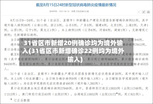 31省区市新增20例确诊均为境外输入(31省区市新增确诊22例均为境外输入)-第2张图片