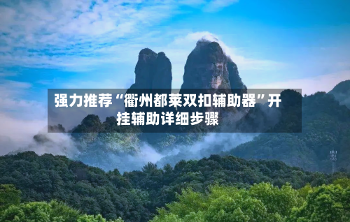 强力推荐“衢州都莱双扣辅助器	”开挂辅助详细步骤-第2张图片