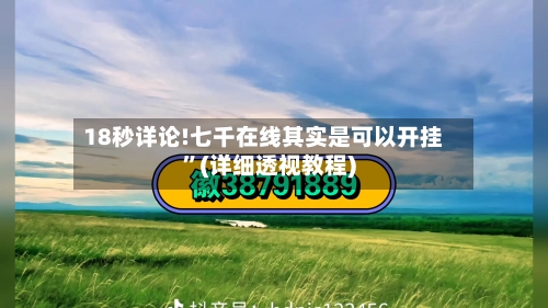 18秒详论!七千在线其实是可以开挂”(详细透视教程)-第1张图片