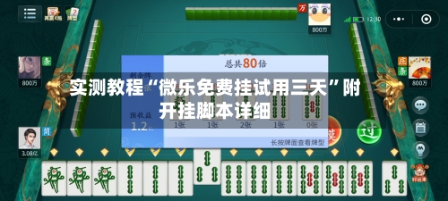 实测教程“微乐免费挂试用三天”附开挂脚本详细-第1张图片