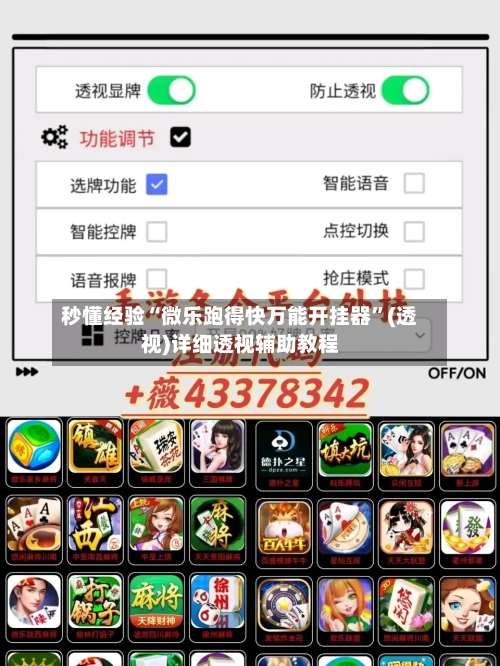 秒懂经验“微乐跑得快万能开挂器”(透视)详细透视辅助教程-第1张图片