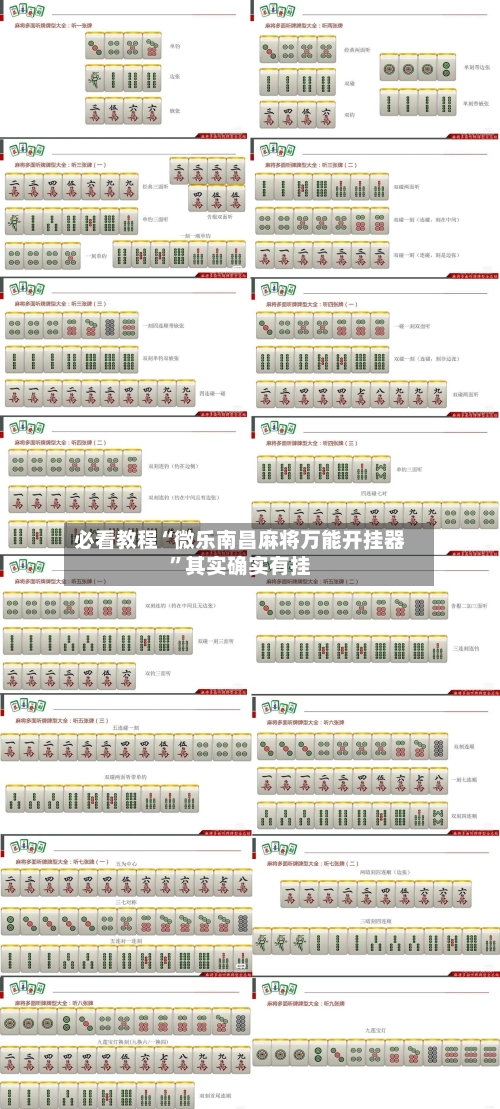 必看教程“微乐南昌麻将万能开挂器”其实确实有挂-第2张图片