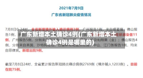 广东新增本土确诊4例(广东新增本土确诊4例是哪里的)-第2张图片