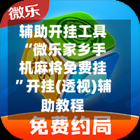 辅助开挂工具“微乐家乡手机麻将免费挂”开挂(透视)辅助教程-第2张图片