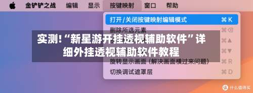 实测!“新星游开挂透视辅助软件”详细外挂透视辅助软件教程-第2张图片