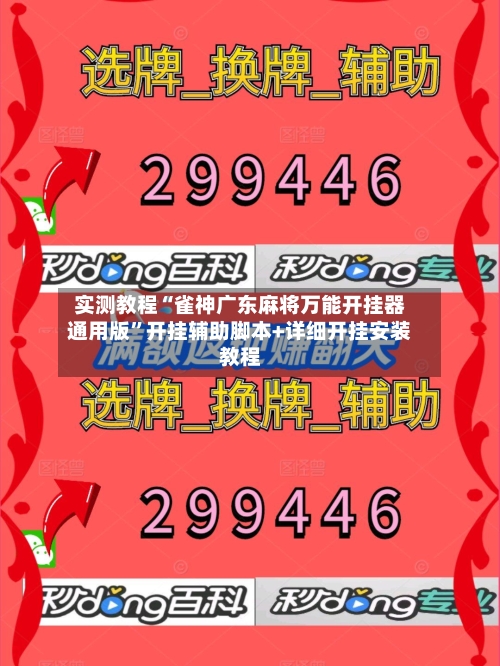 实测教程“雀神广东麻将万能开挂器通用版”开挂辅助脚本+详细开挂安装教程-第2张图片