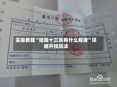 实操教程“哈局十三张有什么规律”详细开挂玩法-第1张图片