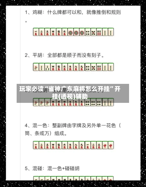 玩家必读“雀神广东麻将怎么开挂”开挂(透视)辅助-第2张图片