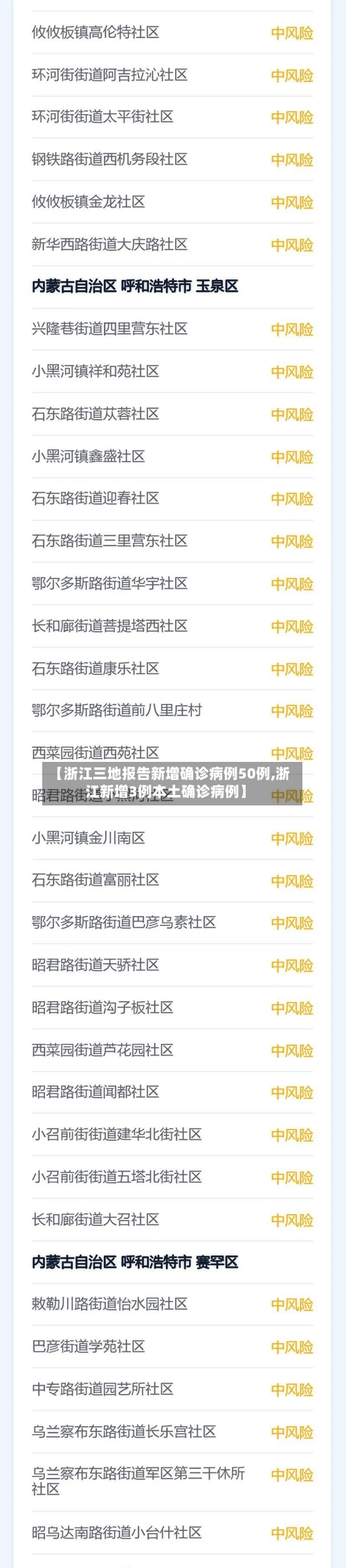 【浙江三地报告新增确诊病例50例,浙江新增3例本土确诊病例】-第1张图片