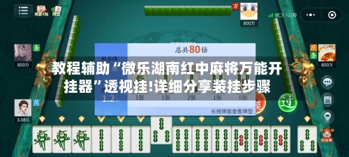 教程辅助“微乐湖南红中麻将万能开挂器	”透视挂!详细分享装挂步骤-第2张图片