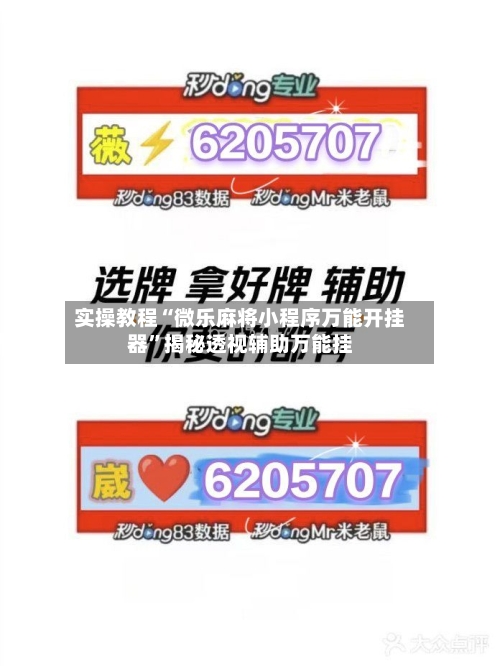 实操教程“微乐麻将小程序万能开挂器	”揭秘透视辅助万能挂-第3张图片