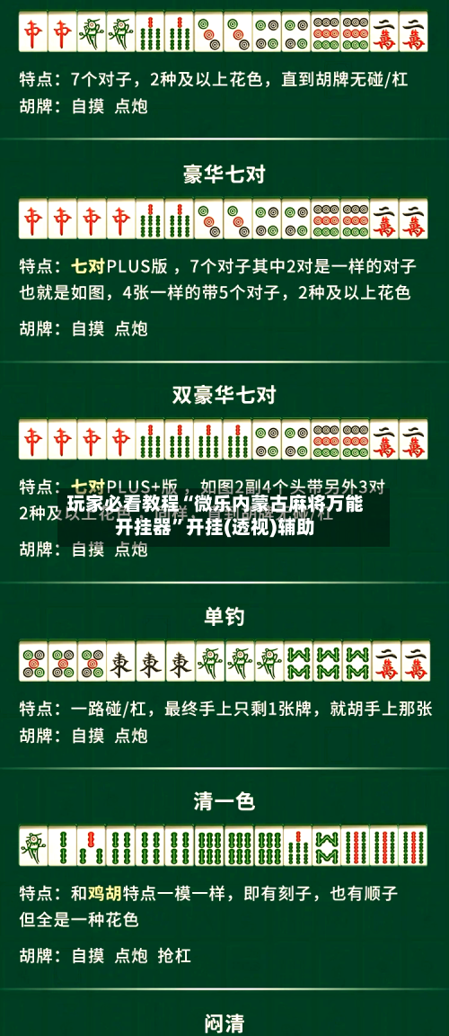 玩家必看教程“微乐内蒙古麻将万能开挂器”开挂(透视)辅助-第2张图片