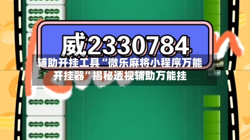 辅助开挂工具“微乐麻将小程序万能开挂器”揭秘透视辅助万能挂-第2张图片