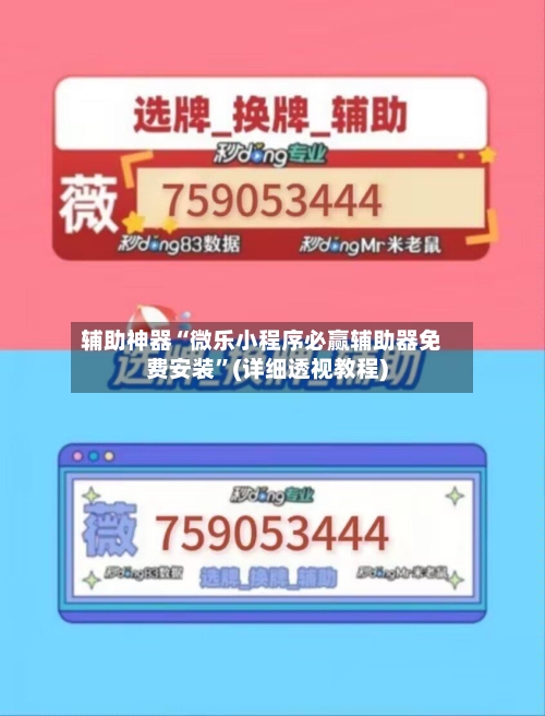 辅助神器“微乐小程序必赢辅助器免费安装”(详细透视教程)-第2张图片