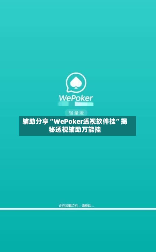 辅助分享“WePoker透视软件挂”揭秘透视辅助万能挂-第1张图片