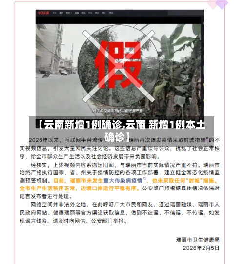 【云南新增1例确诊,云南 新增1例本土确诊】-第1张图片