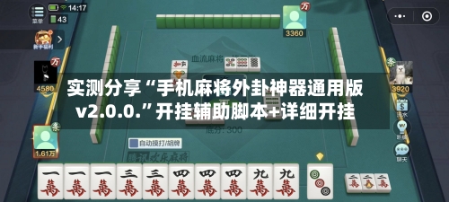实测分享“手机麻将外卦神器通用版v2.0.0.”开挂辅助脚本+详细开挂-第2张图片