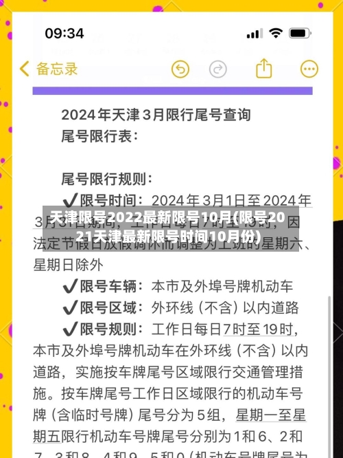 天津限号2022最新限号10月(限号2021天津最新限号时间10月份)-第1张图片